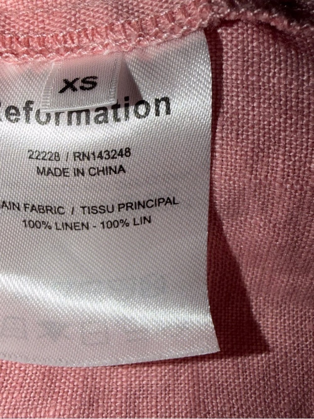Reformation Zoya Dress Size XS 100% Linen - Picture 5 of 6